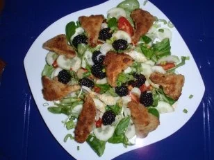 Rezept: Fruchtiger Feldsalat mit panierten Schnitzelchen Bild Nr. 7 Fruchtiger Feldsalat mit panierten Schnitzelchen - Rezept - Bild Nr. 7