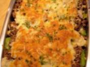 Blumenkohl-Hackauflauf mit Staudensellerie - Rezept