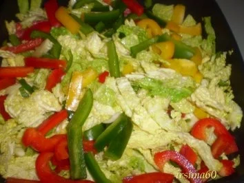  Schnelle scharfe bunte Pfanne - Rezept - Bild Nr. 4