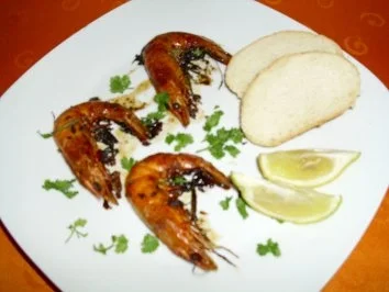 Rezept: Riesengarnelen aus dem Backofen Riesengarnelen aus dem Backofen - Rezept