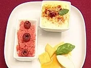 Gebrannte Lemongrass-Chili-Creme auf tropischem Püree - Rezept