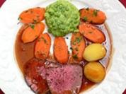 Rinderfilet mit Sauce Bordelaise, Erbsenflan, Karotten und Kartoffeln - Rezept - Bild Nr. 9