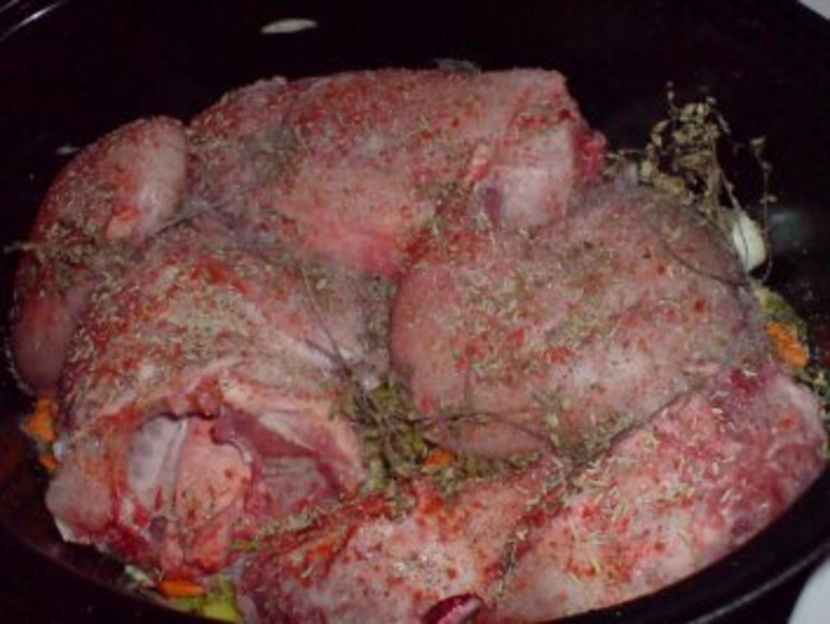 Geschmortes Kaninchen in Weißweinsoße - Rezept - Bild Nr. 9