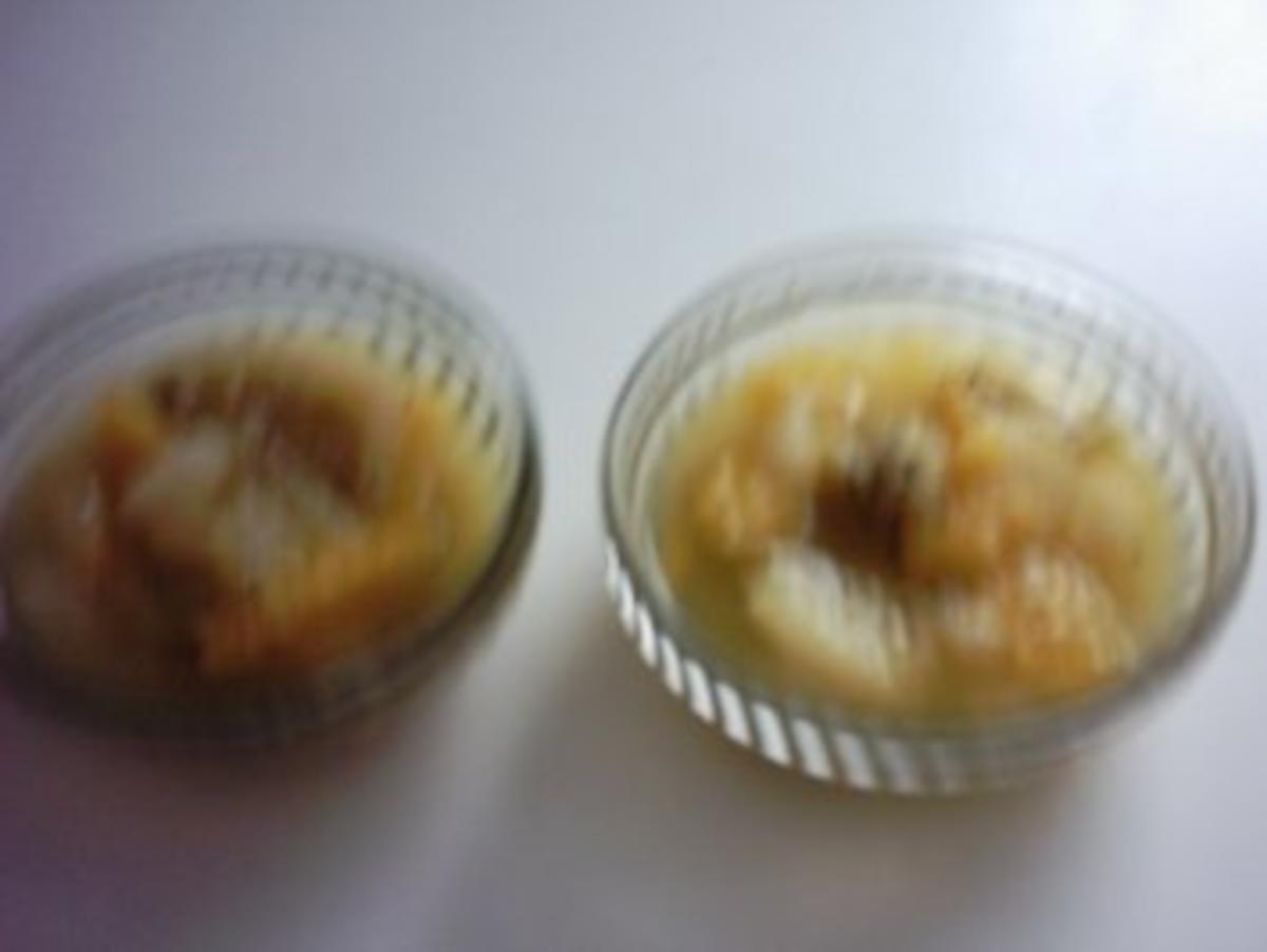 Schweinslende mit Muskatkartoffelpüree,Butterbohnen und eine Schoko-Orangen-Bratensoße  als Dessert Orangen-Kiwi-Birnen geeist - Rezept - Bild Nr. 6