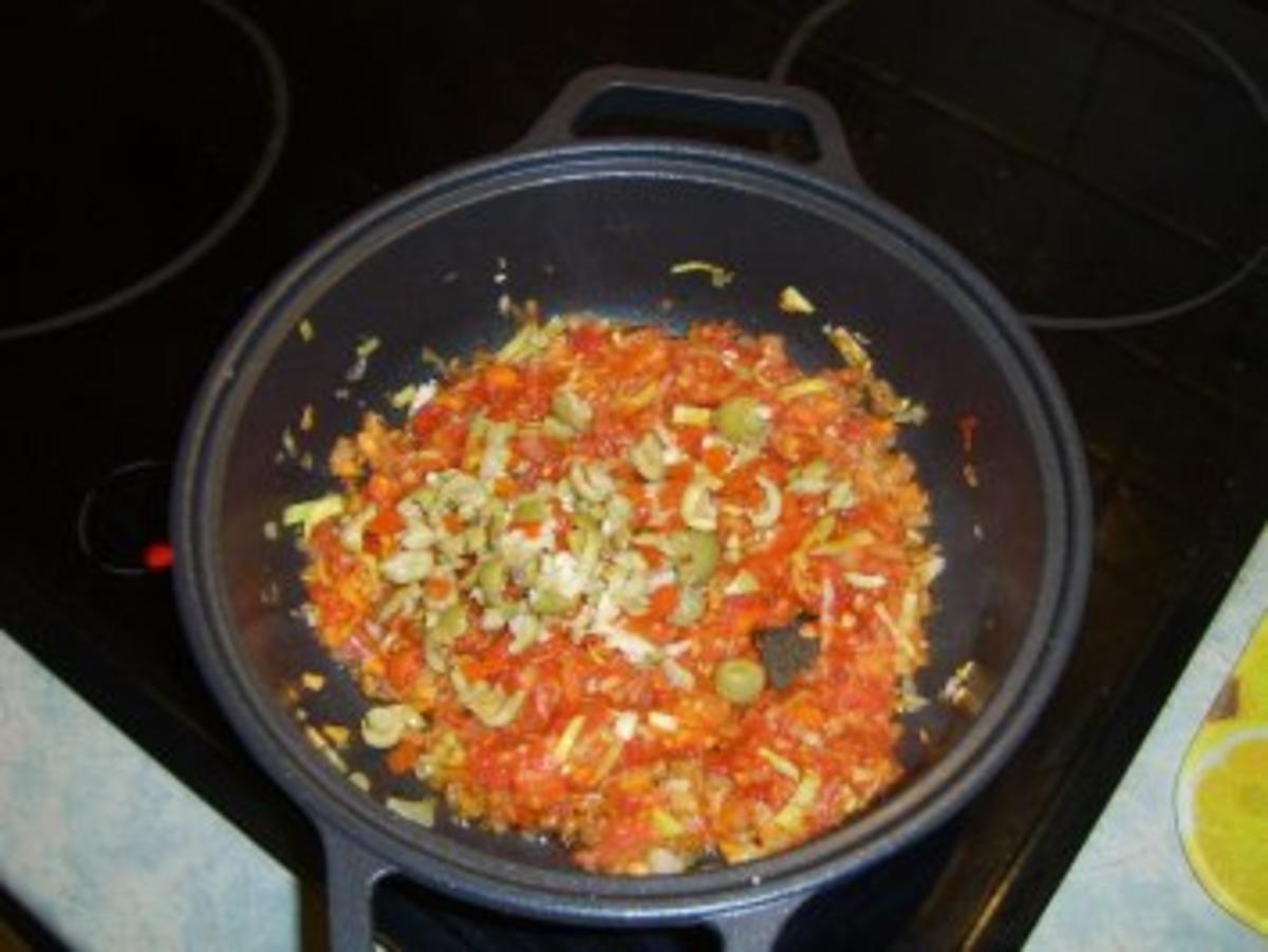 Gefüllte Hühnerbrüstchen mit Schmorgemüse in einer Lauchrolle. - Rezept - Bild Nr. 6