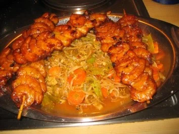 Asiatisch: Asia-Garnelenspiesse auf Gemüsebett! - Rezept - Bild Nr. 2