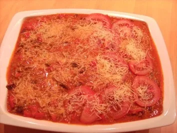 Pikanter Auflauf mit Kartoffelpüree und Gehacktes - Rezept - Bild Nr. 3