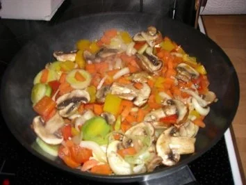 Einfaches Wokgemüse - Rezept