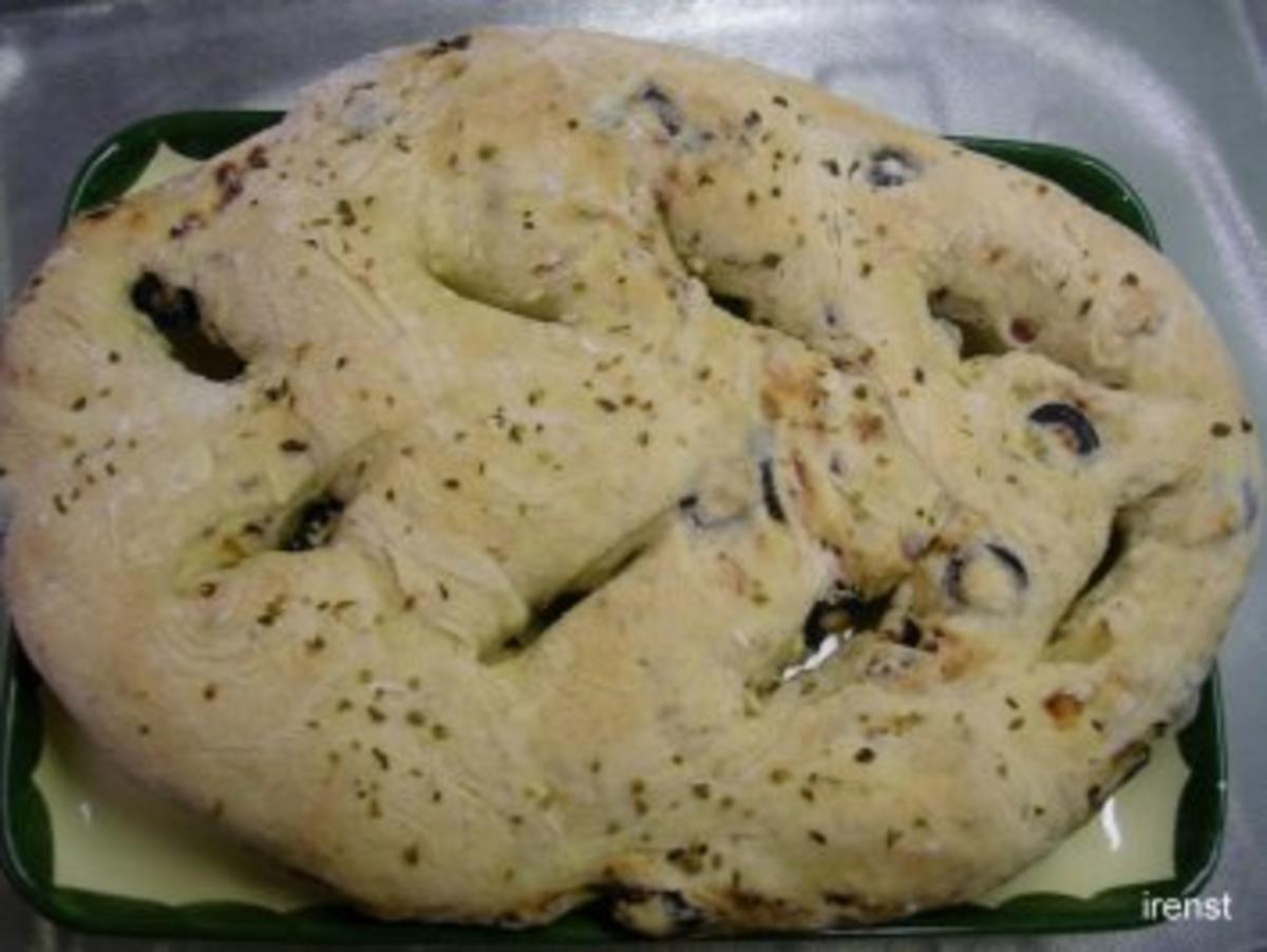 Speck-Oliven-Fougasse - Rezept