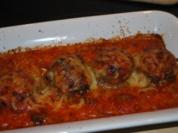 Gratinierte Frikadellen in Tomatensauce - Rezept