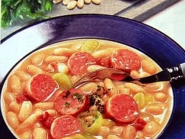 Weisse Bohnen Topf mit Mettwurst - Rezept