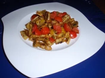 Mini-Maultaschenstreifen mit bunten Tomaten - Rezept - Bild Nr. 5