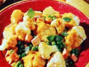 Blumenkohl - Curry mit Erbsen - Rezept