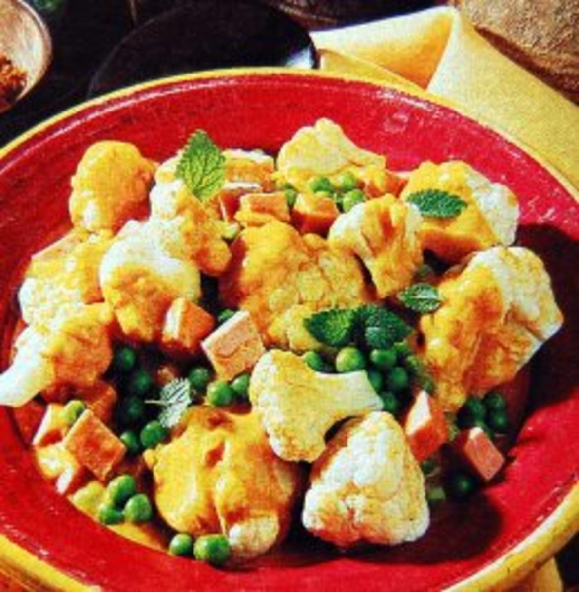 Blumenkohl - Curry mit Erbsen Rezept Eingereicht von merza