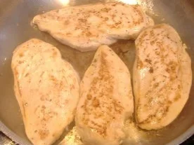 Hähnchenbrust mit Orangensauce und Rosenkohlblätter - Rezept - Bild Nr. 4