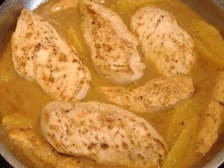 Hähnchenbrust mit Orangensauce und Rosenkohlblätter - Rezept - Bild Nr. 6