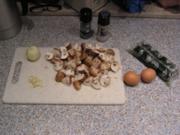 Omelette mit Spinat und Pilzen - Rezept