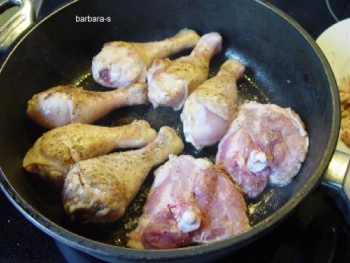Fleische - Gerichte : Hühnerpfanne - baskischer Art - Rezept - Bild Nr. 2