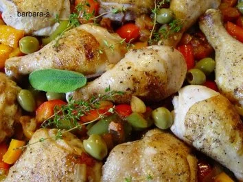 Rezept: Fleische - Gerichte : Hühnerpfanne - baskischer Art Bild Nr. 6 Fleische - Gerichte : Hühnerpfanne - baskischer Art - Rezept - Bild Nr. 6