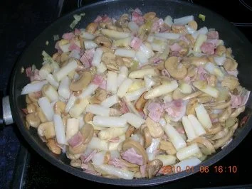 Pfannekuchen mit  Spargel und  Pilzen - Rezept - Bild Nr. 3