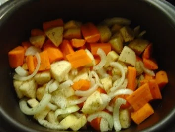 Rezept: Gänsebrust auf Möhren-Zwiebel-Apfel-Bett Bild Nr. 4 Gänsebrust auf Möhren-Zwiebel-Apfel-Bett - Rezept - Bild Nr. 4