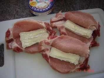 Rezept: Fleisch : gefüllte Schnitzel mit Camenbert Bild Nr. 3 Fleisch : gefüllte Schnitzel mit Camenbert - Rezept - Bild Nr. 3