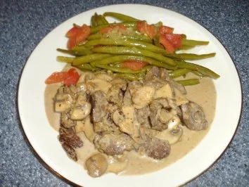 Rindergeschnetzeltes mit Bohnen - Rezept