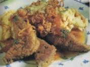 Leberschnitzel mit Zwiebelgemüse - Rezept