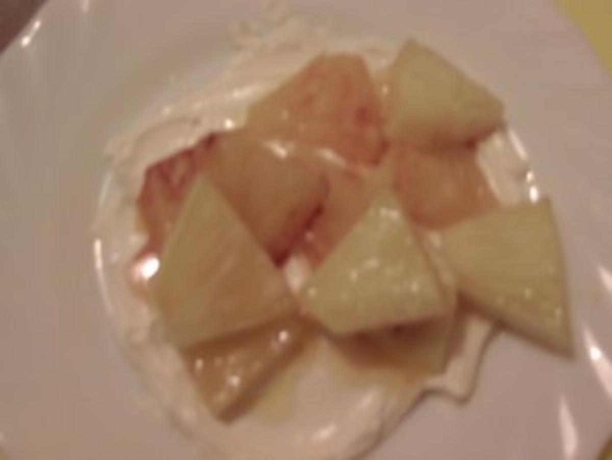 gebratenen Ananas auf Frischkäse - Rezept