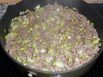 Porree - Hack - Nudelpfanne - Rezept - Bild Nr. 6