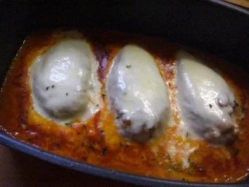 Hähnchenbrustfilet in Tomatensauce überbacken - Rezept - Bild Nr. 2