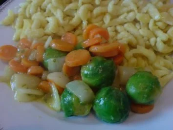 Rezept: Spätzle mit Minutensteaks und Buttergemüse Bild Nr. 10 Spätzle mit Minutensteaks und Buttergemüse - Rezept - Bild Nr. 10