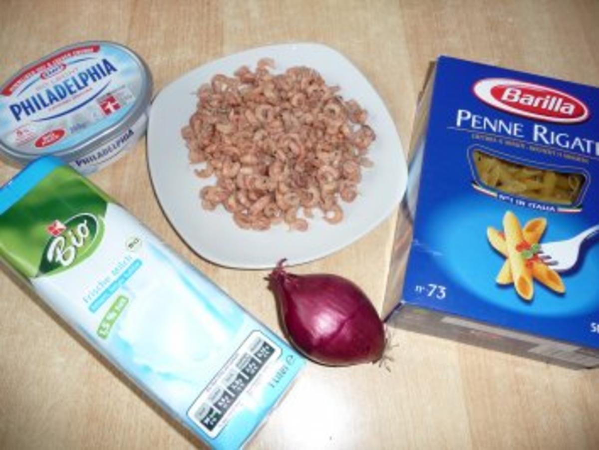 Penne mit Krabben - Frischkäse - Sauce - Rezept - Bild Nr. 6