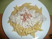 Penne mit Krabben - Frischkäse - Sauce - Rezept