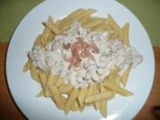 Penne mit Krabben - Frischkäse - Sauce - Rezept
