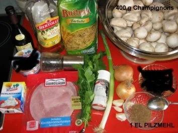 Champignons in Rotwein-Sahne - Rezept - Bild Nr. 3