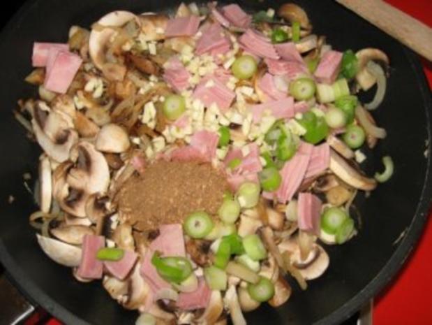 Champignons in Rotwein-Sahne - Rezept mit Bild - kochbar.de