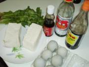 Hundertjährige Eier auf Tofu - Pí Dàn Dòu Fu - 皮蛋豆腐 - Rezept