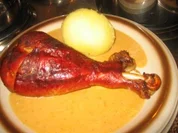 Geflügel: Geschmorte Rauchbierkeulen - Rezept