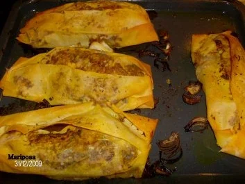 Hähnchenkeulen im Yufkateigpäckchen - Rezept - Bild Nr. 5