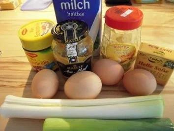 Rezept: Eier in Porree-Senf-Soße Bild Nr. 2 Eier in Porree-Senf-Soße - Rezept - Bild Nr. 2