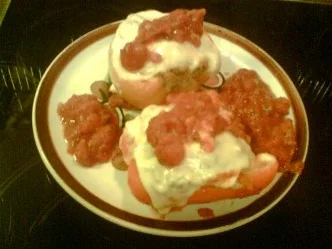 gefüllte Paprikaschiffchen mit Käse überbacken - Rezept - Bild Nr. 2