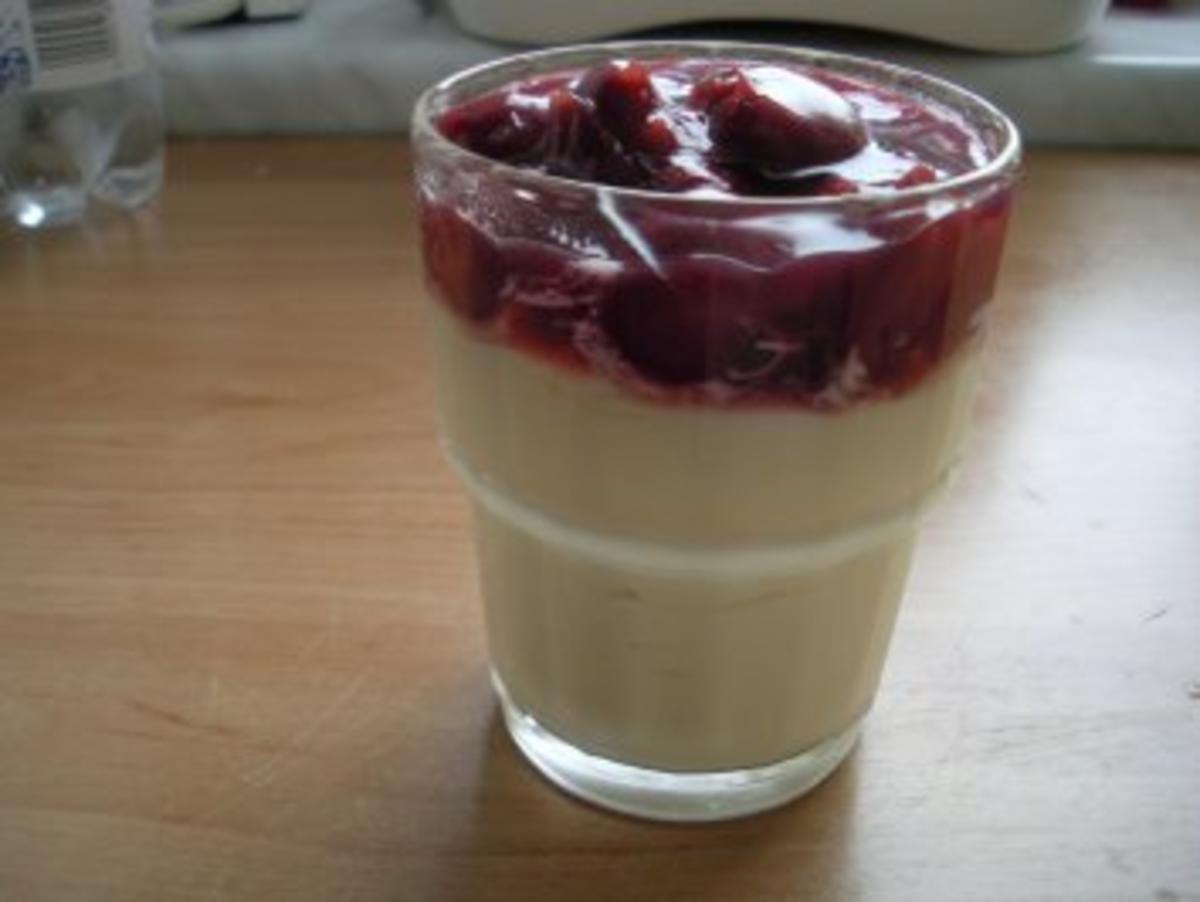 Bilder für Panna Cotta mit Maraschinokirschen - Rezept