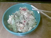 Chinesisches Wok-Gemüse mit Glasnudeln und Putenbruststreifen - Rezept