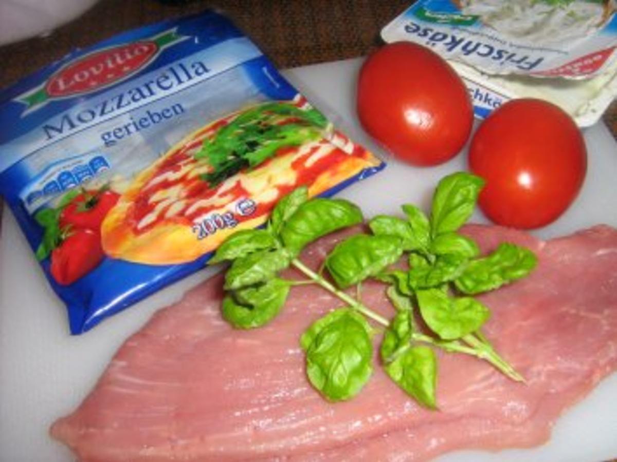 Rouladen mediteran -Tomate Mozarella - einfach - 101 kcal/100g