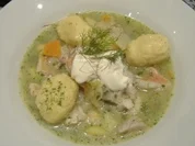 Friedrichskoger Fischersuppe mit Safrangriesnocken - Rezept