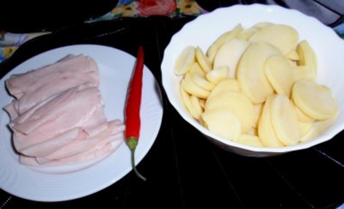 Bratkartoffeln mit Schinken und Peperoni - Rezept - Bild Nr. 2