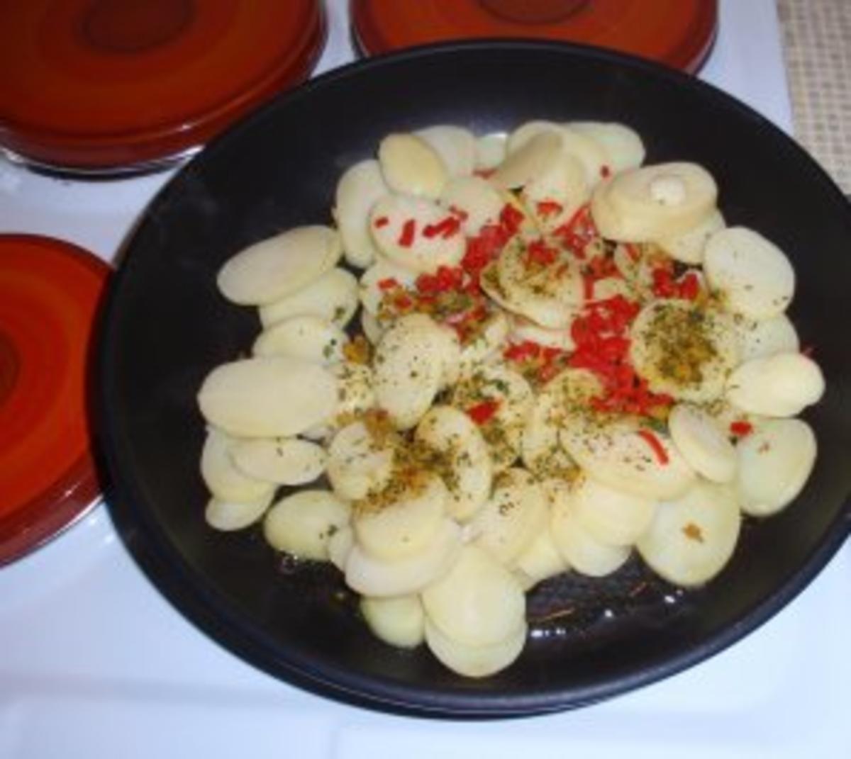 Bratkartoffeln mit Schinken und Peperoni - Rezept - Bild Nr. 3