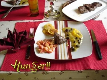 Straussensteaks mit Cranberrys und Orangen - Rezept