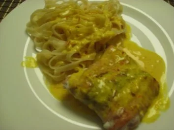 Rezept: Lachs in Safransauce... Lachs in Safransauce... - Rezept